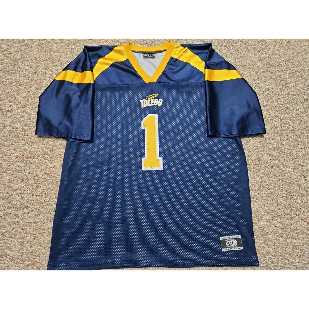 OT Sports Toledo Rockets 1 Football Replica Jersey Mens Navy Blue Mesh USA